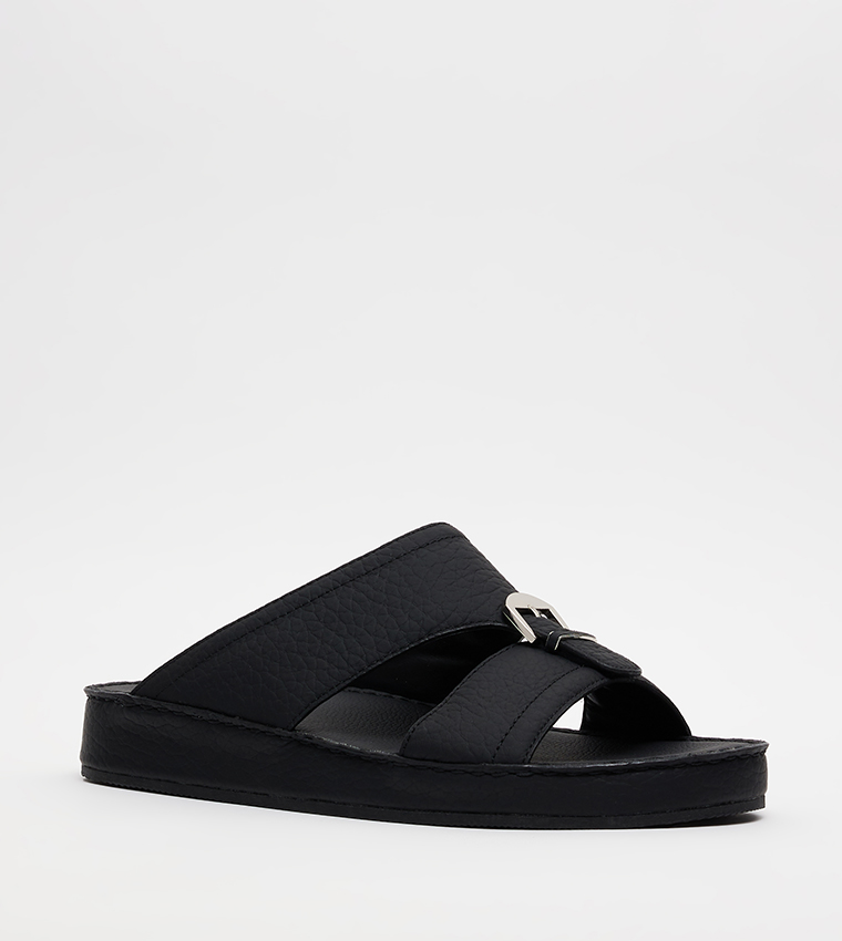Textured Open Toe Arabic Sandals