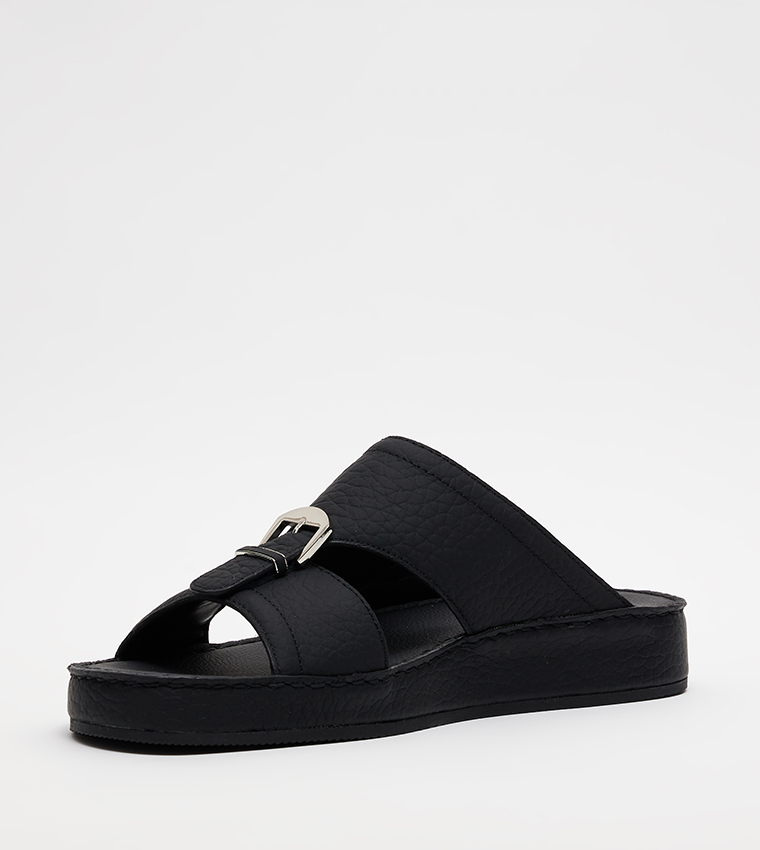 Textured Open Toe Arabic Sandals