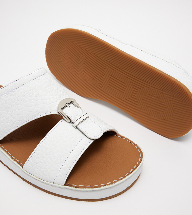 Textured Open Toe Arabic Sandals