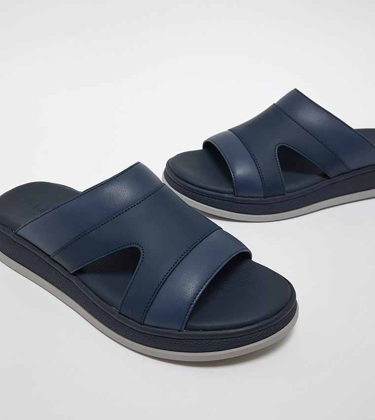 Buy Aldo Textured Open Toe Arabic Sandals In Blue | 6thStreet UAE