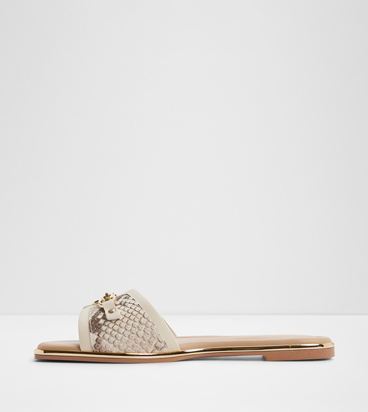 ALAMASSI Open Toe Flat Sandals