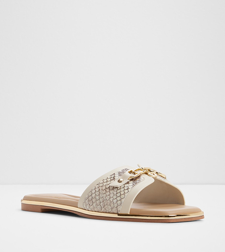 ALAMASSI Open Toe Flat Sandals