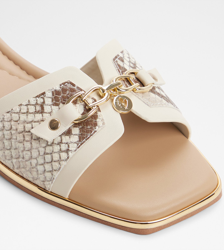 ALAMASSI Open Toe Flat Sandals