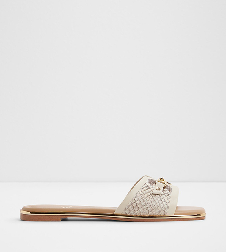 ALAMASSI Open Toe Flat Sandals