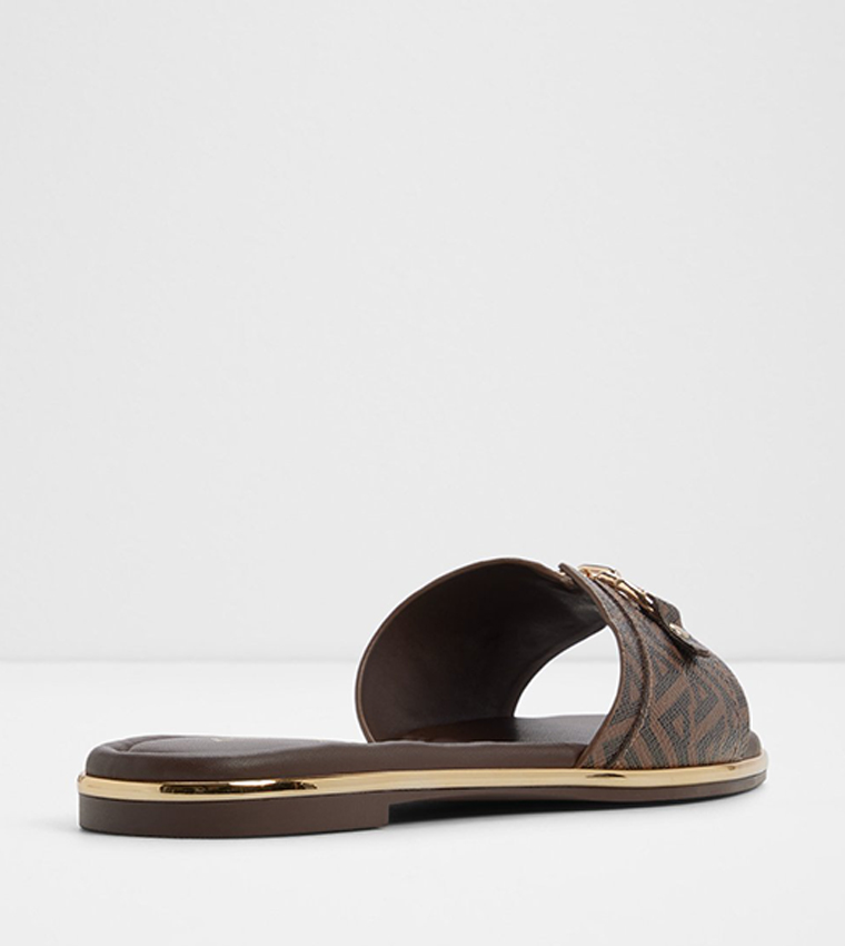 ALAMASSI Open Toe Flat Sandals