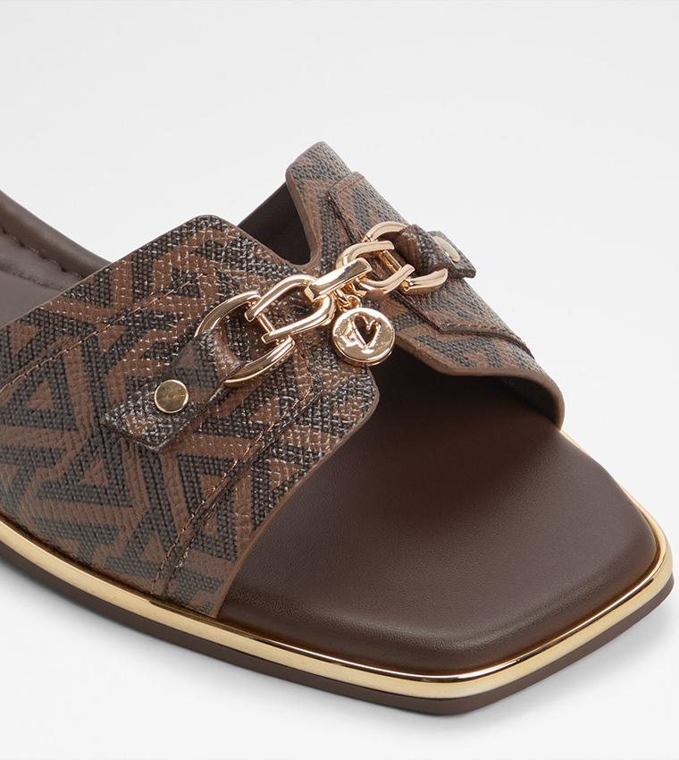 ALAMASSI Open Toe Flat Sandals