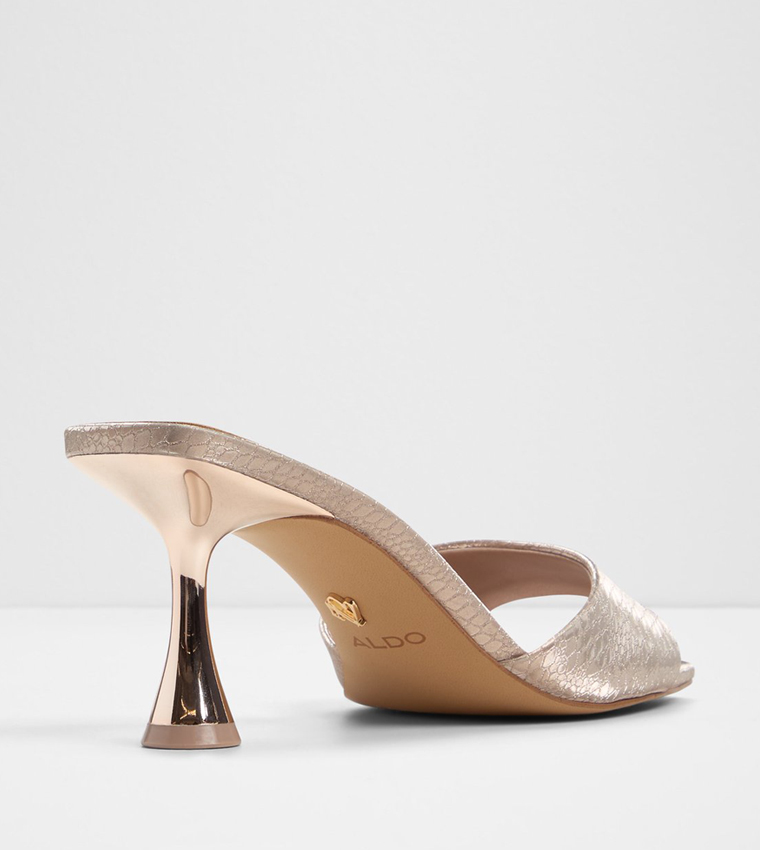 ALATHIA Textured Heeled Sandals