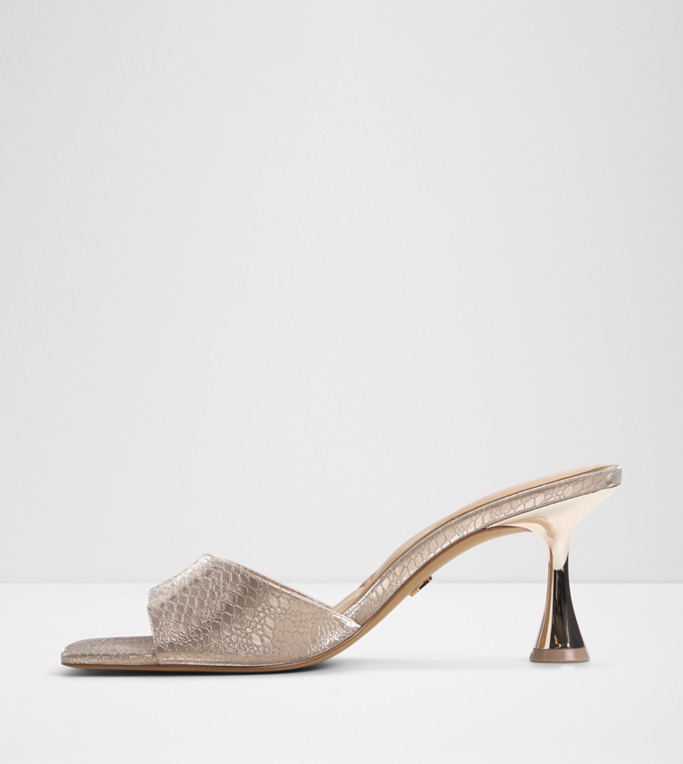 ALATHIA Textured Heeled Sandals