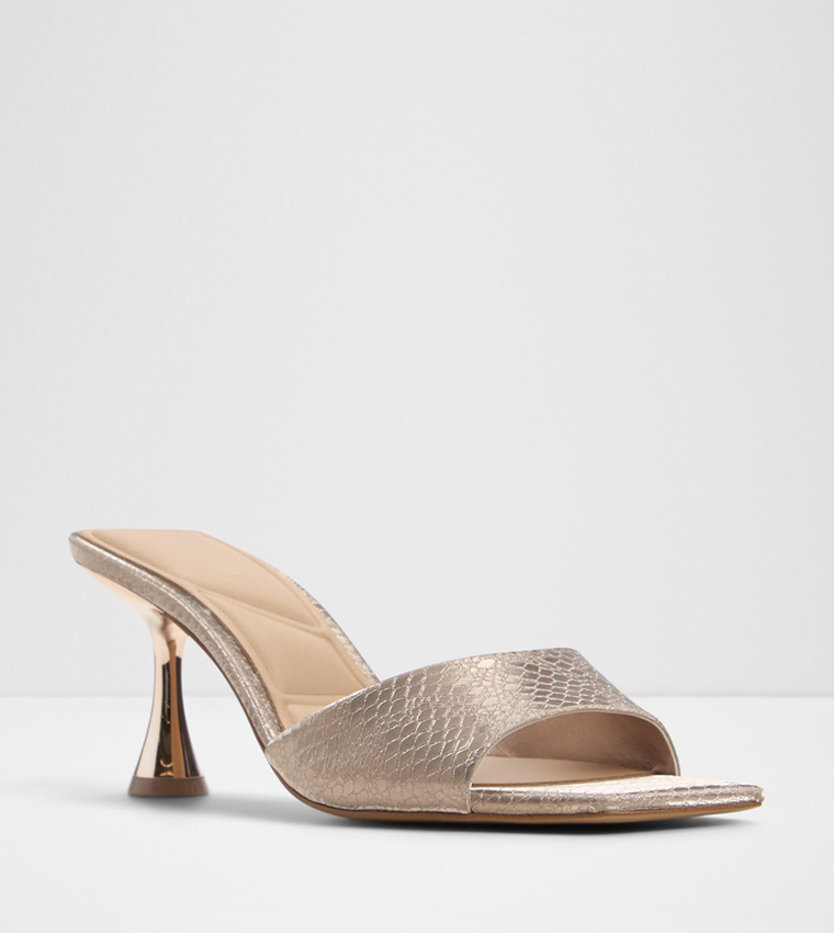 ALATHIA Textured Heeled Sandals