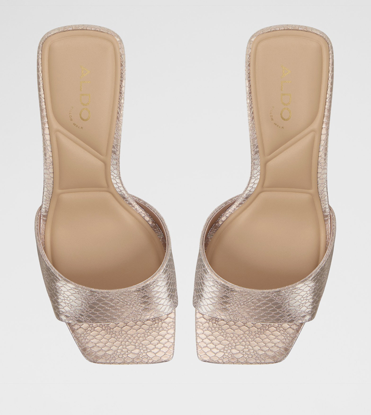 ALATHIA Textured Heeled Sandals