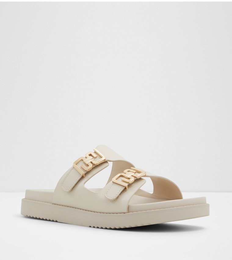 ALESSIE Metal Accent Flat Sandals