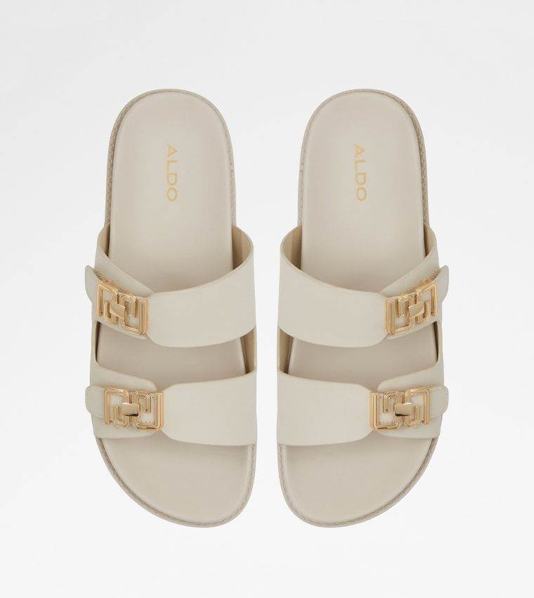 ALESSIE Metal Accent Flat Sandals