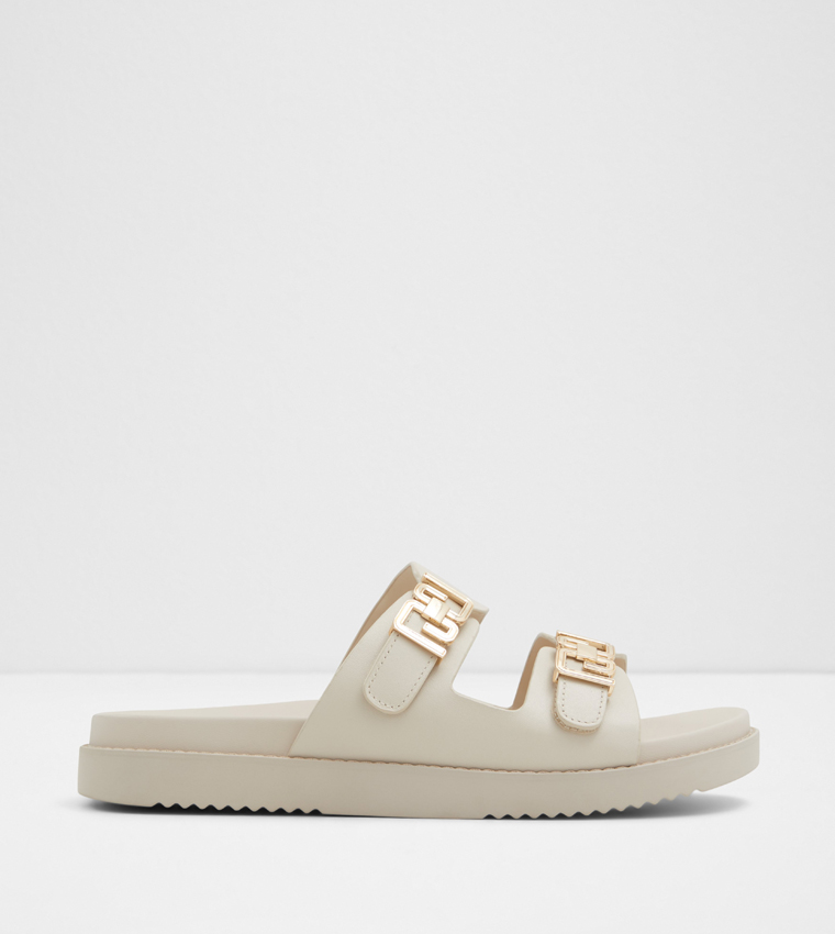 ALESSIE Metal Accent Flat Sandals