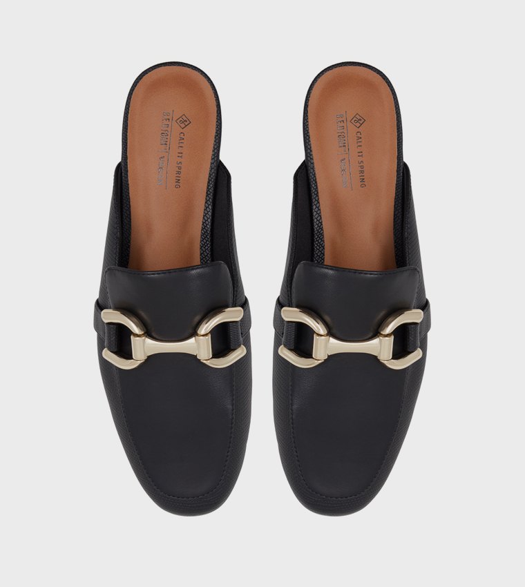 ALIZEE Accessory Detail Loafer Mules