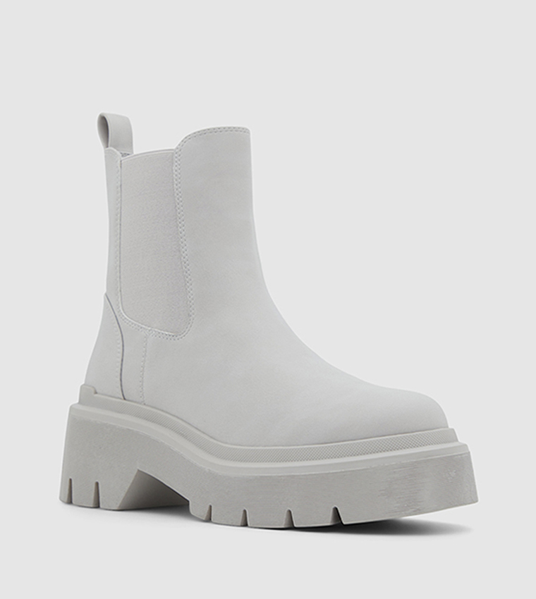 Chunky grey boots store