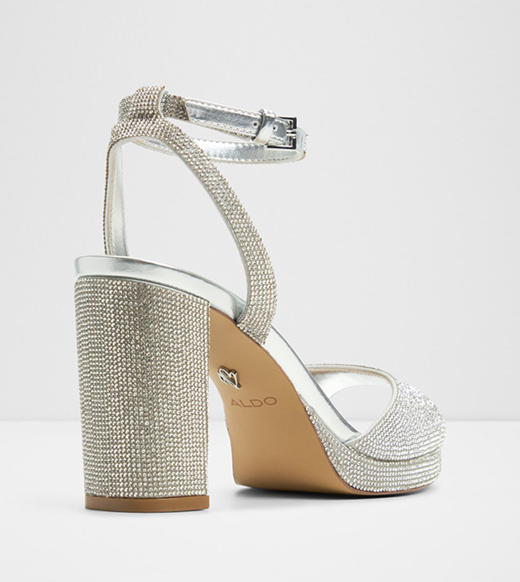 ALLURING Embellished Platform Heel Sandals