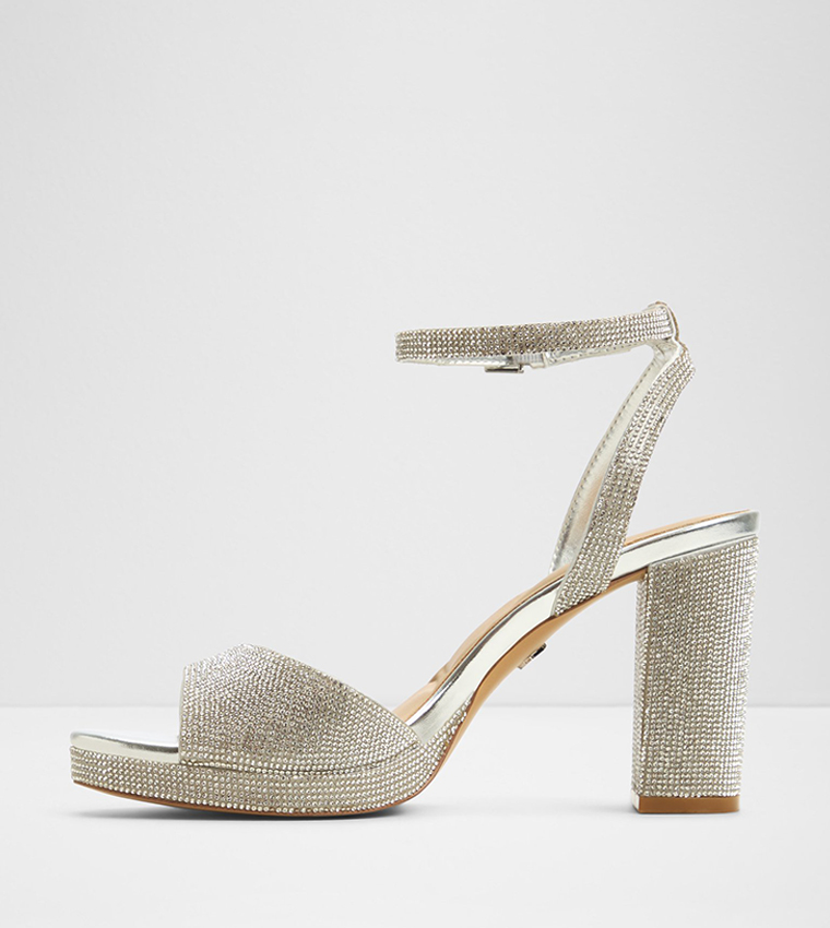 ALLURING Embellished Platform Heel Sandals