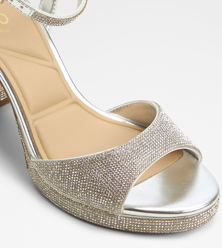 ALLURING Embellished Platform Heel Sandals