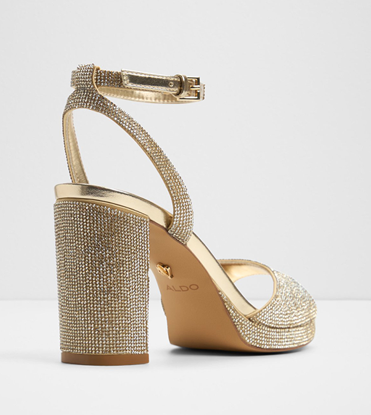 ALLURING Embellished Platform Heel Sandals