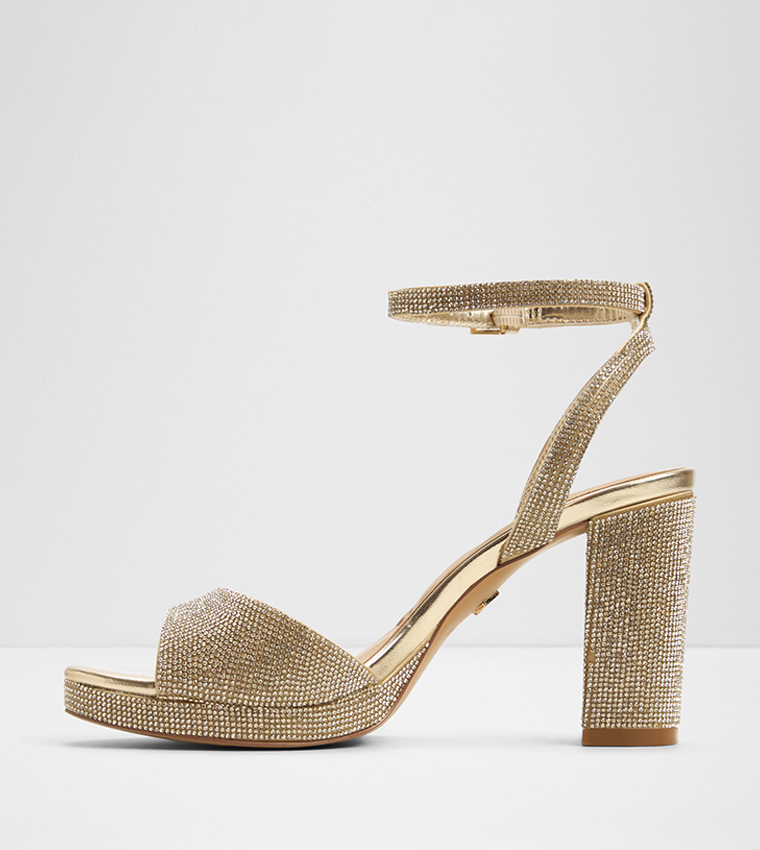 ALLURING Embellished Platform Heel Sandals