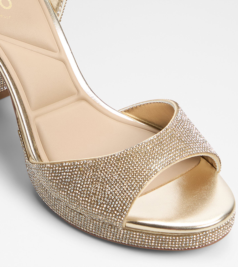 ALLURING Embellished Platform Heel Sandals