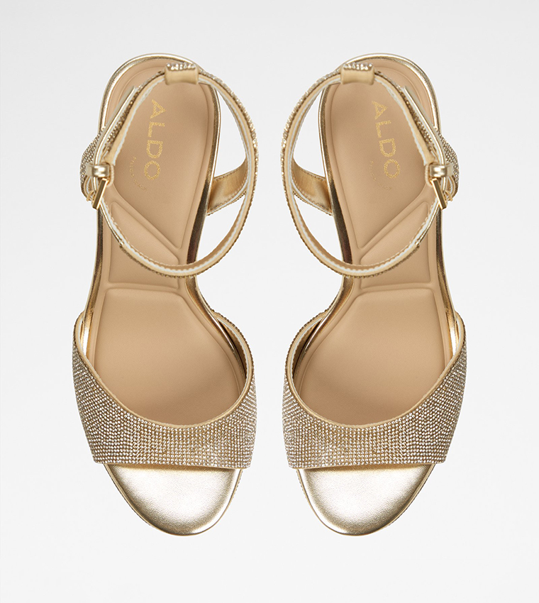 ALLURING Embellished Platform Heel Sandals