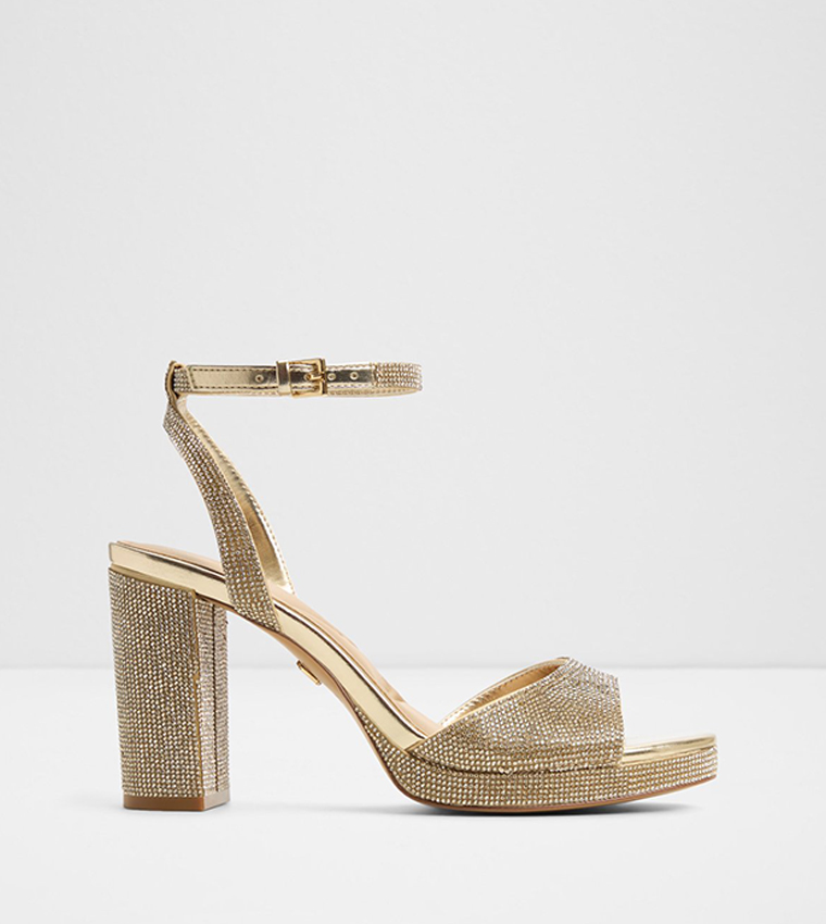 ALLURING Embellished Platform Heel Sandals