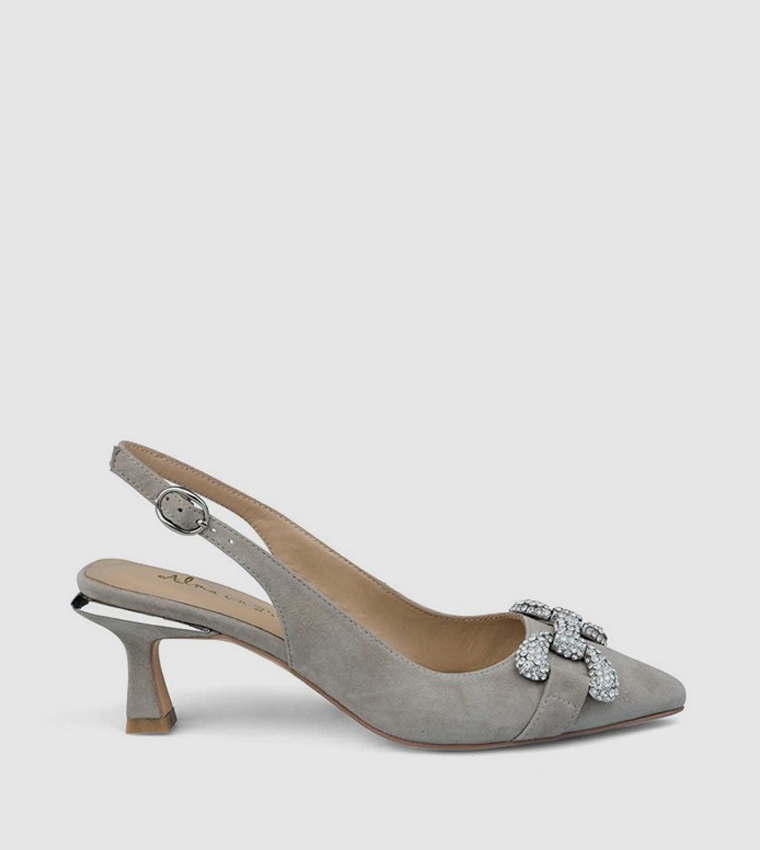 Gray kitten shop heel pumps