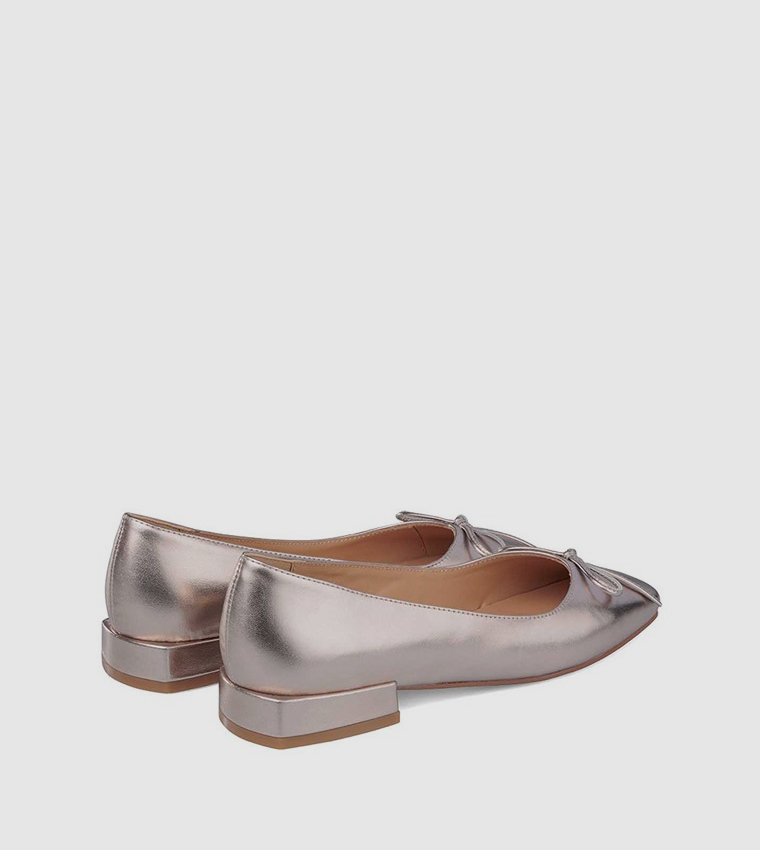 ALTHAIA Bow Detail Sheen Ballerinas