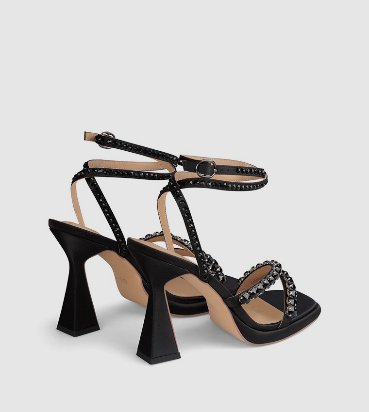 STRUISE Embellished Ankle Strap Heel Sandals
