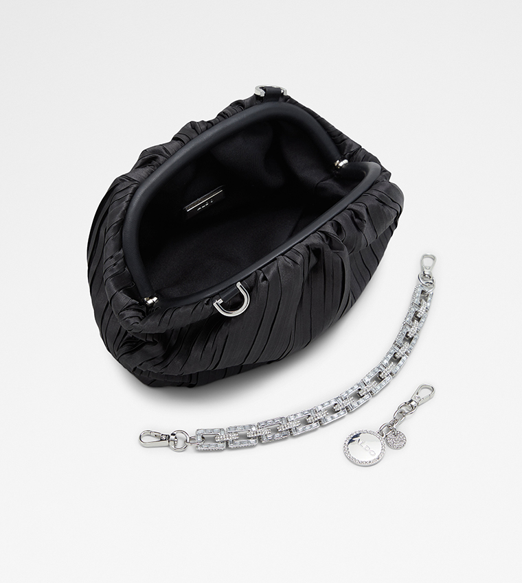 Buy Aldo ALMASA Pleated Clutch With Sling In Black 6thStreet UAE