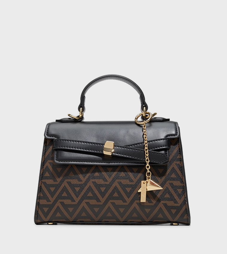 ALOLA Monogram Patterned Top Handle Bag