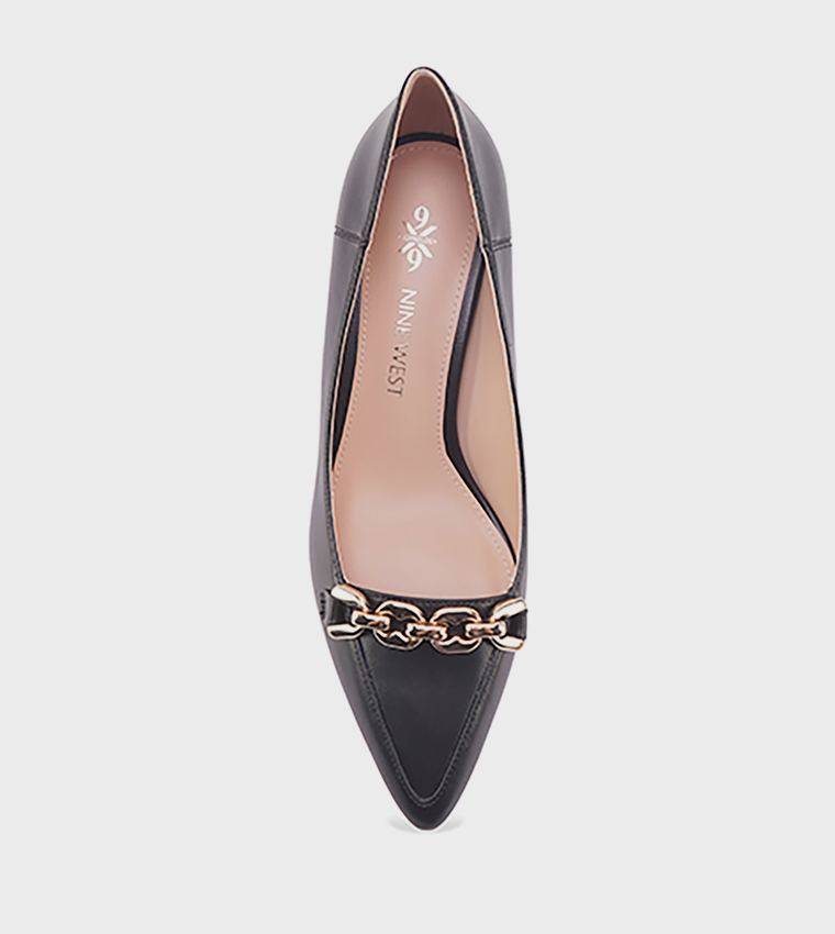 ALTAN Metal Detail Pointed Toe Pumps