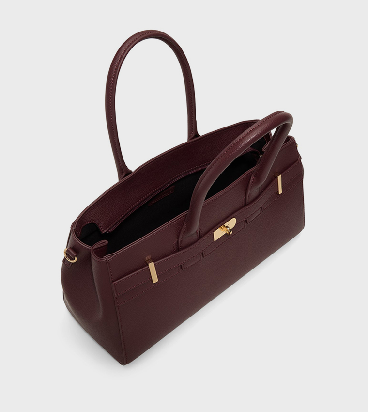 ALURA Textured Satchel Bag