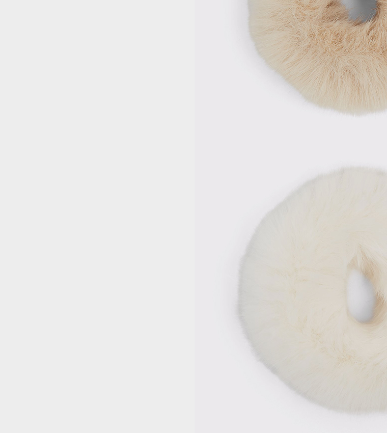 ALYD 2-Pack Furry Scrunchies