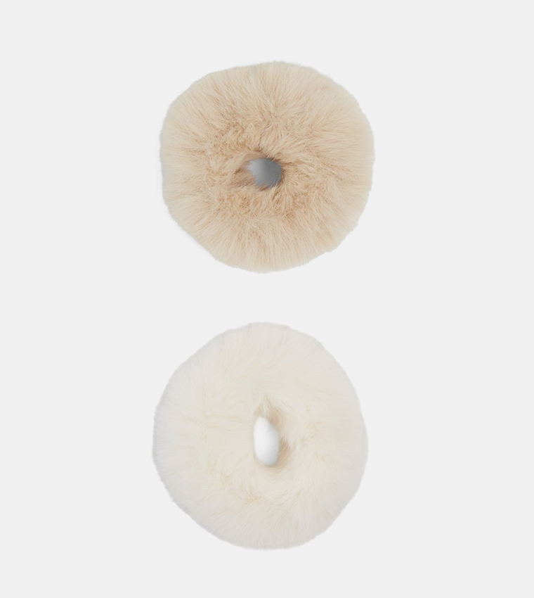 ALYD 2-Pack Furry Scrunchies