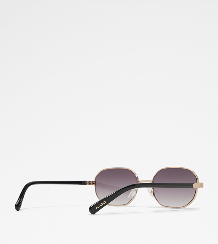 ALYS Metal Rim Hexagon Sunglasses