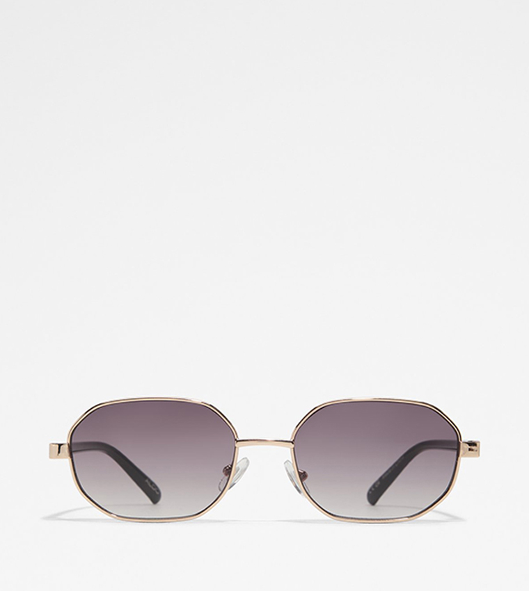 ALYS Metal Rim Hexagon Sunglasses