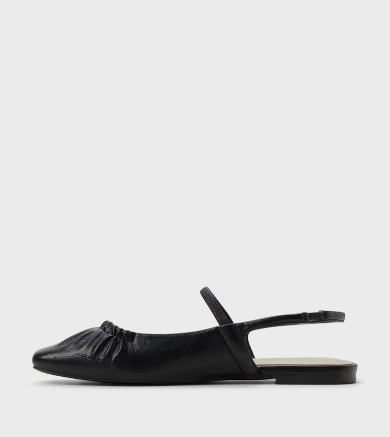 ALYSSAH Ruched Slingback Flats