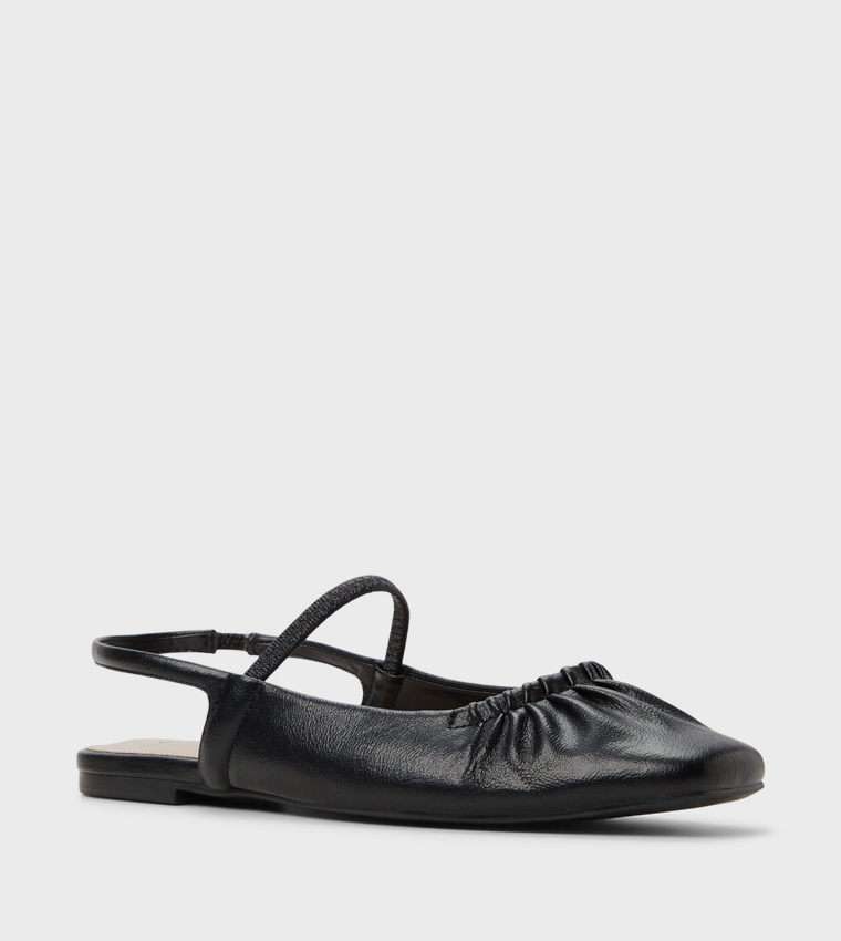 ALYSSAH Ruched Slingback Flats