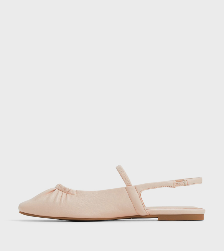 ALYSSAH Ruched Slingback Flats