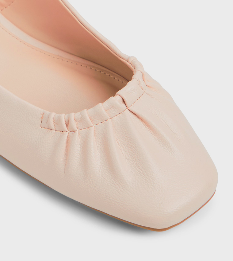 ALYSSAH Ruched Slingback Flats