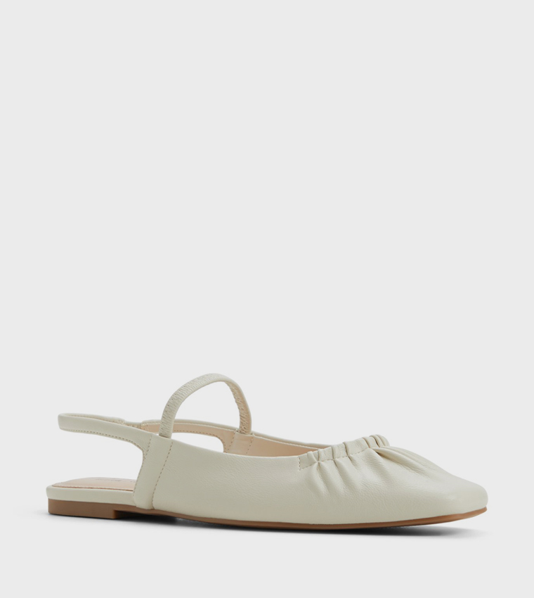 ALYSSAH Ruched Slingback Flats