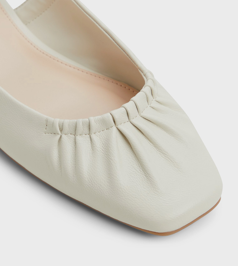 ALYSSAH Ruched Slingback Flats