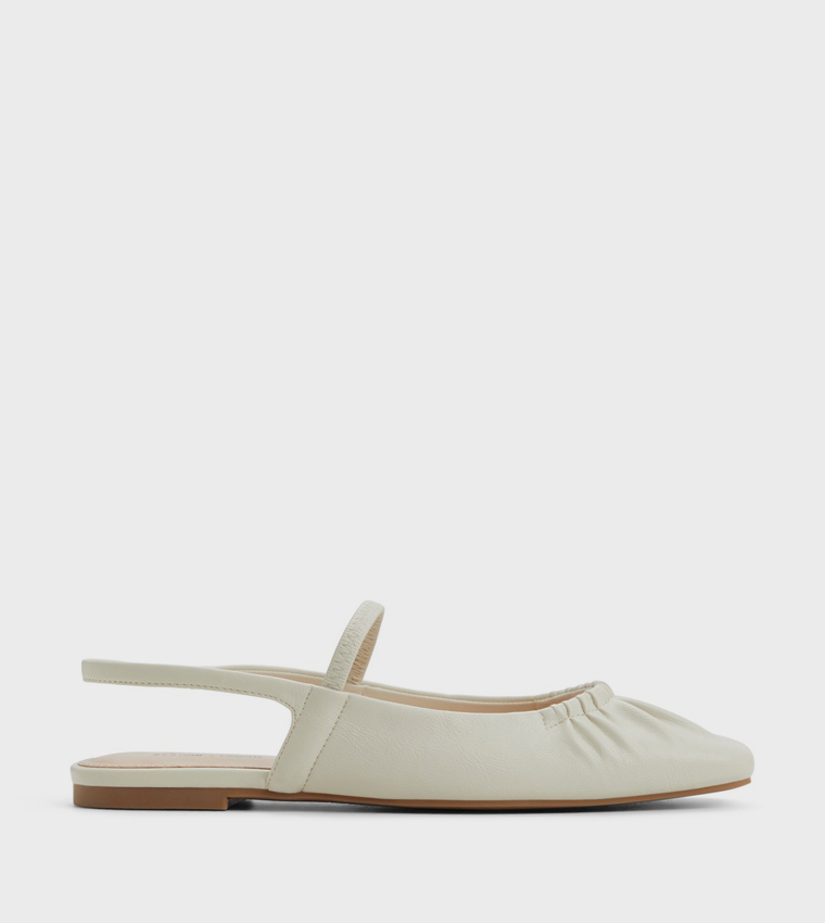 ALYSSAH Ruched Slingback Flats