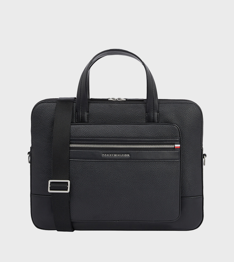 Textured Zippered Laptop Bag