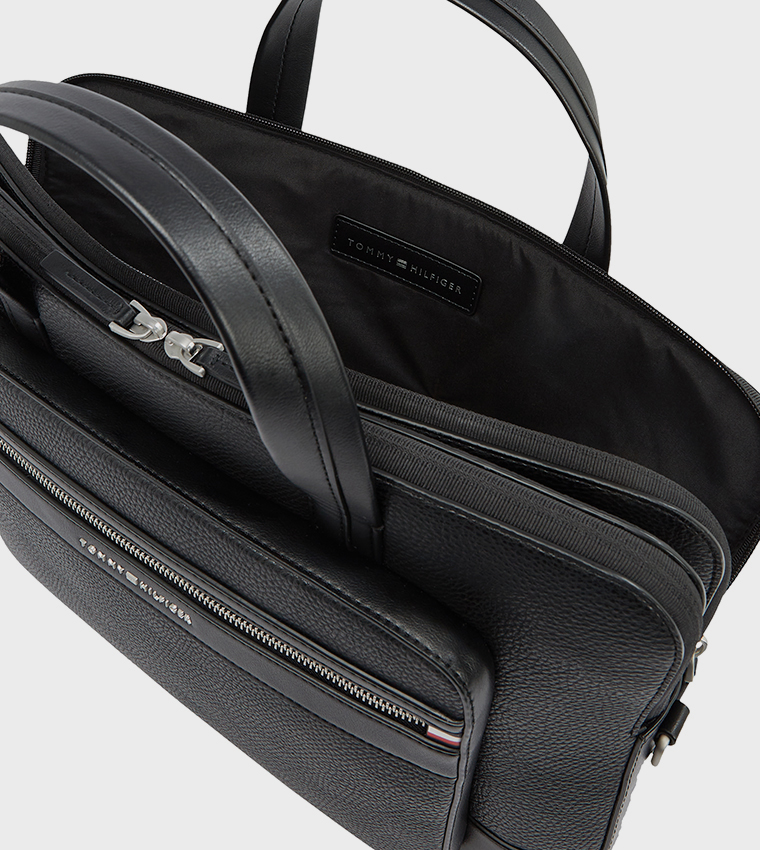 Textured Zippered Laptop Bag