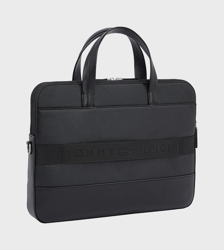 Textured Zippered Laptop Bag