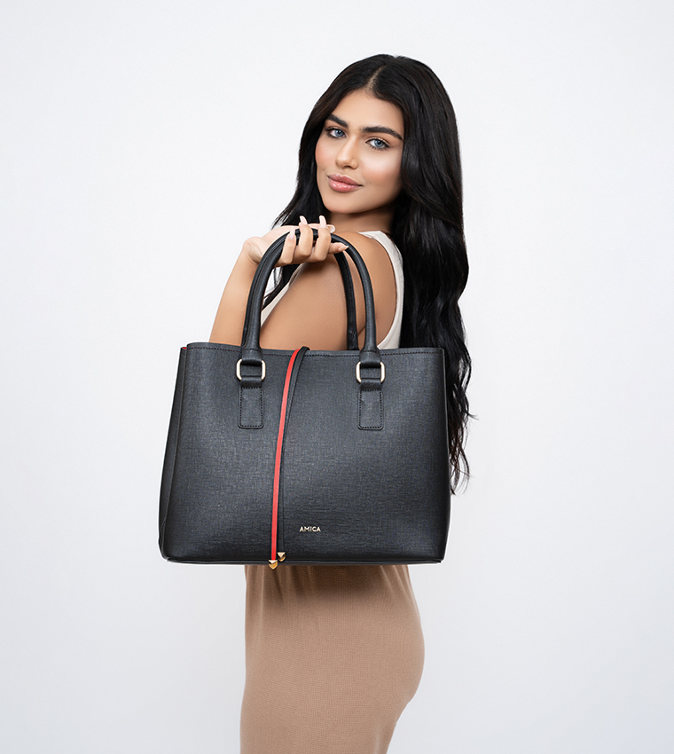 Amalia Metal Accent Tote Bag