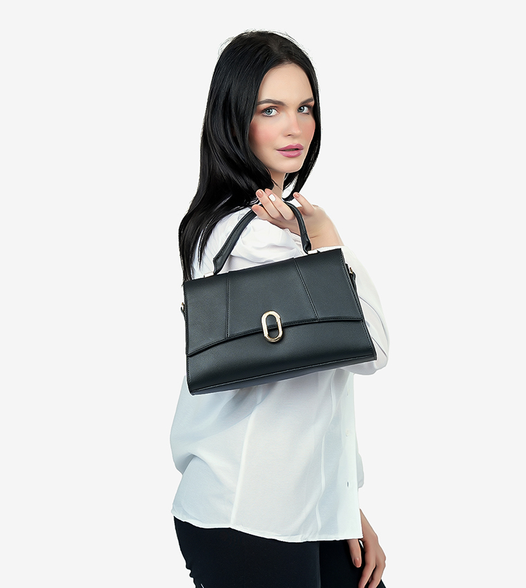 Buy Amica Maria Hourglass Top Handle Bag In Black | 6thStreet UAE